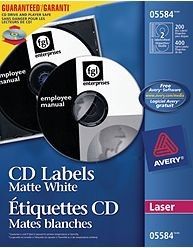 Image of CD Labels – Matte White