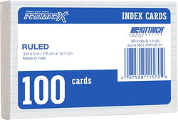 Image of Ruled White Index Cards ( 3′ x 5”) 100 Count