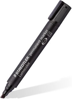 Image of Lumocolor Permanent Marker, Broad Chisel Tip, Black