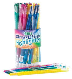 Image of Dry Highlighter Assorted Colours, Blue, Yellow, Green and Pink