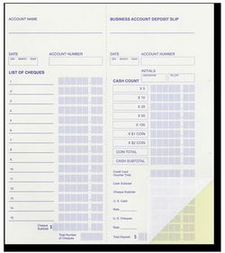 Image of Deposit Books (1-up, 2-part, 25/book)