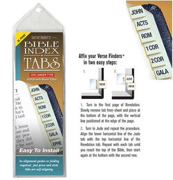 Image of Bible Tabs Verse Finders Thin Pack XL Print-Gold