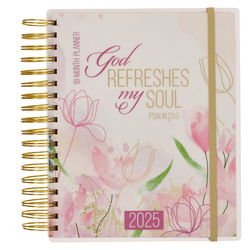 Image of 2025 Wire 18 Month Planner God Refreshes My Soul Ps. 23:3
