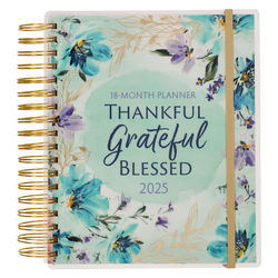 Image of 2025 Wire 18 Month Planner Thankful Grateful Blessed