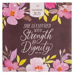 Image of 2025 Calendar Lg Strength & Dignity Prov. 31:25
