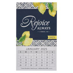 Image of 2025 Mini Magnetic Calendar Rejoice Always 1 Thess. 5:16