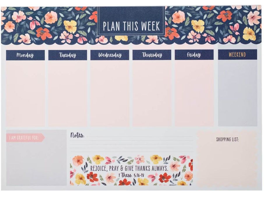 Image of Weekly Planner Undated Rejoice Always 1 Thess. 5:16-18
