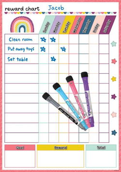Image of Oh Happy Day Dry-Erase Magnetic Reward Chart