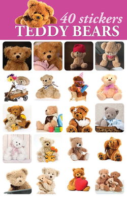 Image of Stickers Teddy Bears 40pk