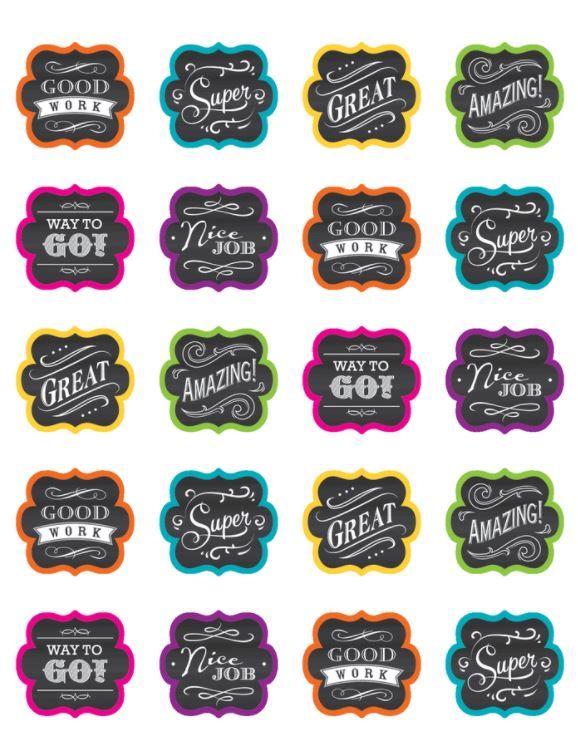 Image of Chalkboard Brights Stickers