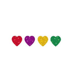 Image of Hearts, Multicolor Chart Seals Stickers