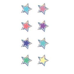 Image of Iridescent Colorful Stars Mini Stickers- Discontinued