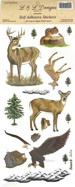 Image of Stickers Cabin Wildlife 1 Sheet