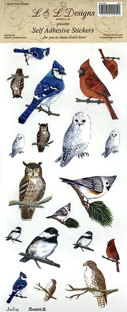 Image of Stickers Birds 1 Sheet