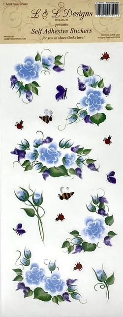 Image of Stickers Blue Floyd Ray Rose 1 Sheet