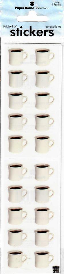 Image of Stickers Coffee Cups White