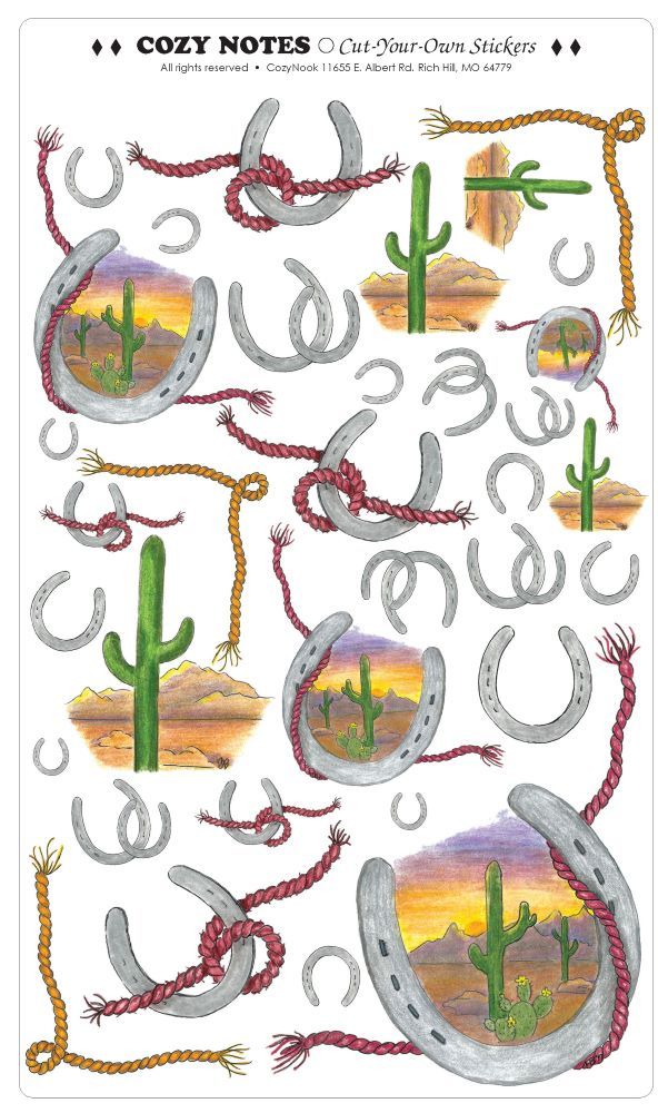 Image of Stickers Desert 5 7/8 x 10″ sheet