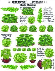 Image of Stickers Large Hosta Blessings 8 1/2 x 11″ sheet