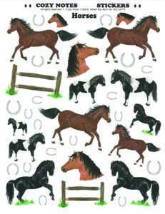 Image of Stickers Large Horses 8 1/2 x 11″ sheet