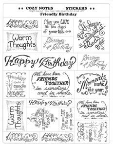 Image of Stickers Large Friendly Birthday 8 1/2 x 11″ sheet