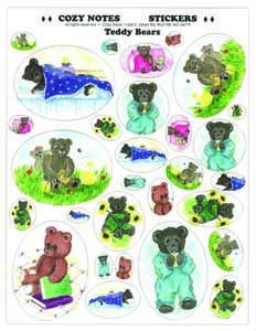 Image of Stickers Large Teddy 8 1/2 x 11″ sheet