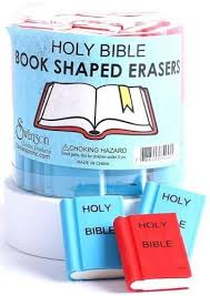 Image of Holy Bible Eraser Assorted (Blue and Red)