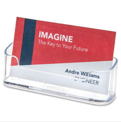 Image of Clear Plastic Business Card Holder – 1.81′ x 3.88′ x 1.38′