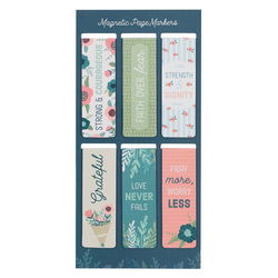 Image of Magnetic Bookmark Set Floral Garden