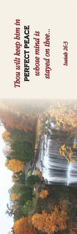 Image of Bookmark Waterfall Isaiah 26:3- Discontinued