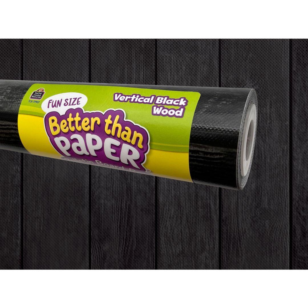 Image of Fun Size Vertical Black Wood – Better Than Paper Bulletin Board Roll