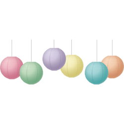 Image of Pastel Pop – 8″ Hanging Paper Lanterns