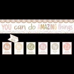 Image of Terrazzo Tones Alphabet Affirmations Bulletin Board