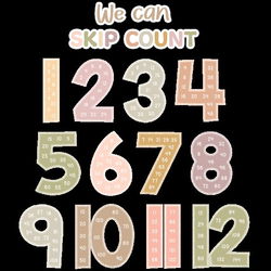 Image of Terrazzo Tones Skip Counting/Multiples Jumbo Numbers Bulletin Board