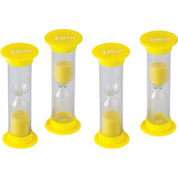 Image of 3 Minute Sand Timers-Small 4pk
