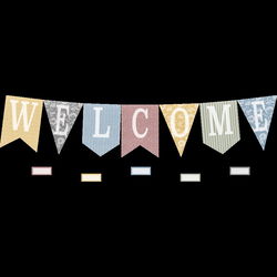 Image of Classroom Cottage Pennants Welcome Bulletin Board