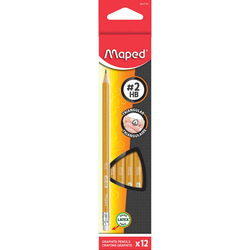 Image of Maped Triangular Pre-sharpened Pencils 12 pk