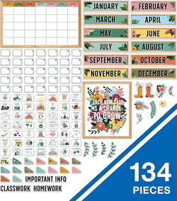 Image of Grow Together Calendar Bulletin Board Set