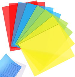 Image of 8 Pieces Colour Overlay for Dyslexia, A4/ Ruler, Dyslexia Coloured Overlays for