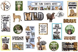Image of Go Wild Animals Mini Bulletin Board
