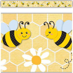 Image of Buzzing Bees Straight Border Trim