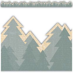 Image of Moving Mountains Road Trip Trees Die-Cut Border Trim