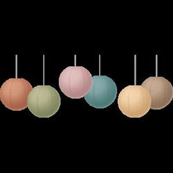 Image of Everyone is Welcome 6 Hanging Paper Lanterns