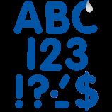 Image of Blue 4 Classic Self-Adhesive Letters Uppercase