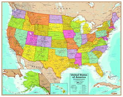 Image of USA Political Map Interactive