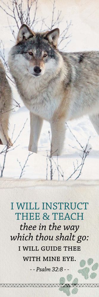Image of Bookmark: Wolves -Psalm 32:8