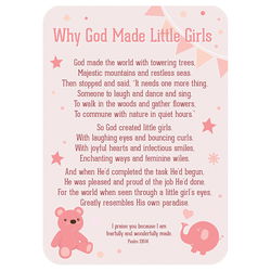 Image of Verse Card – Why God Made Little Girls