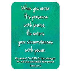 Image of Verse Cards: Enter His Presence Psalm 21:13