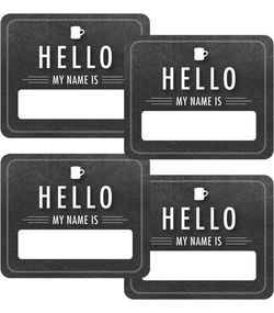 Image of Hello Name Tags Chalkboard