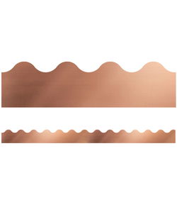Image of Scalloped Borders Rose Gold Foil