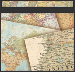 Image of Straight Border Trim Travel the Map